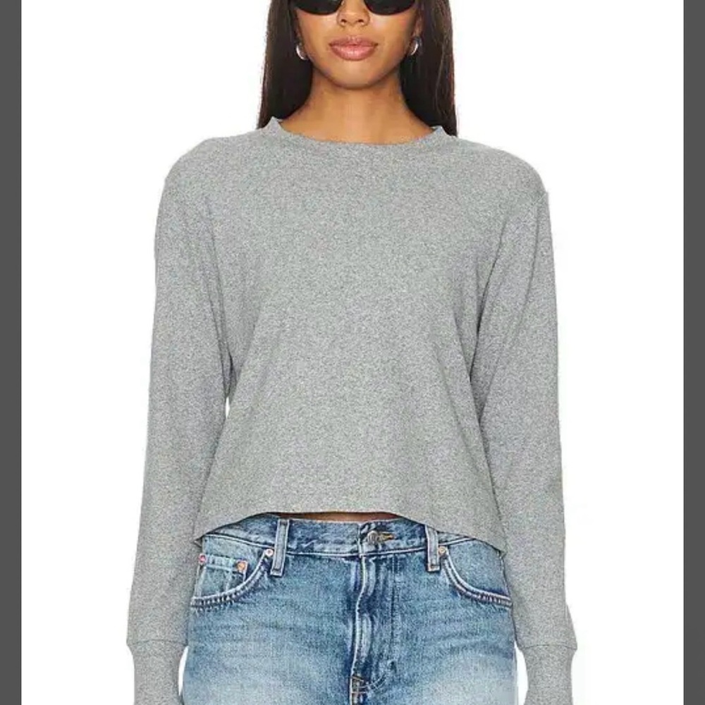 LNA Long Sleeve Ribbed Crew